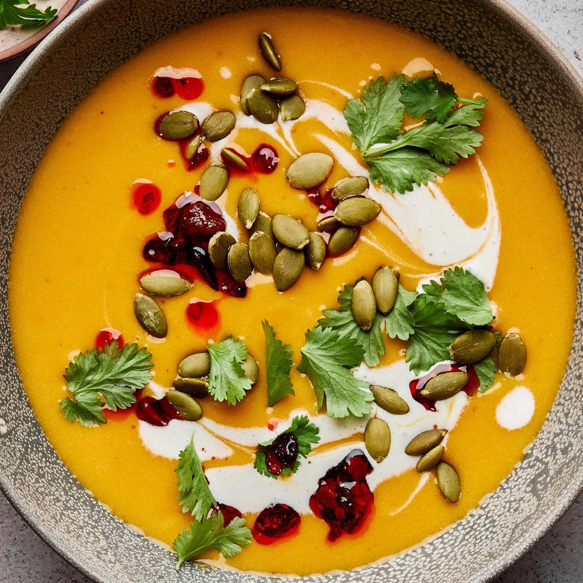 Butternut Squash Soup with Sweet Potato, Pear, Banana, and Ginger