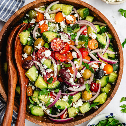 Mediterranean Cucumber and Olive Salad